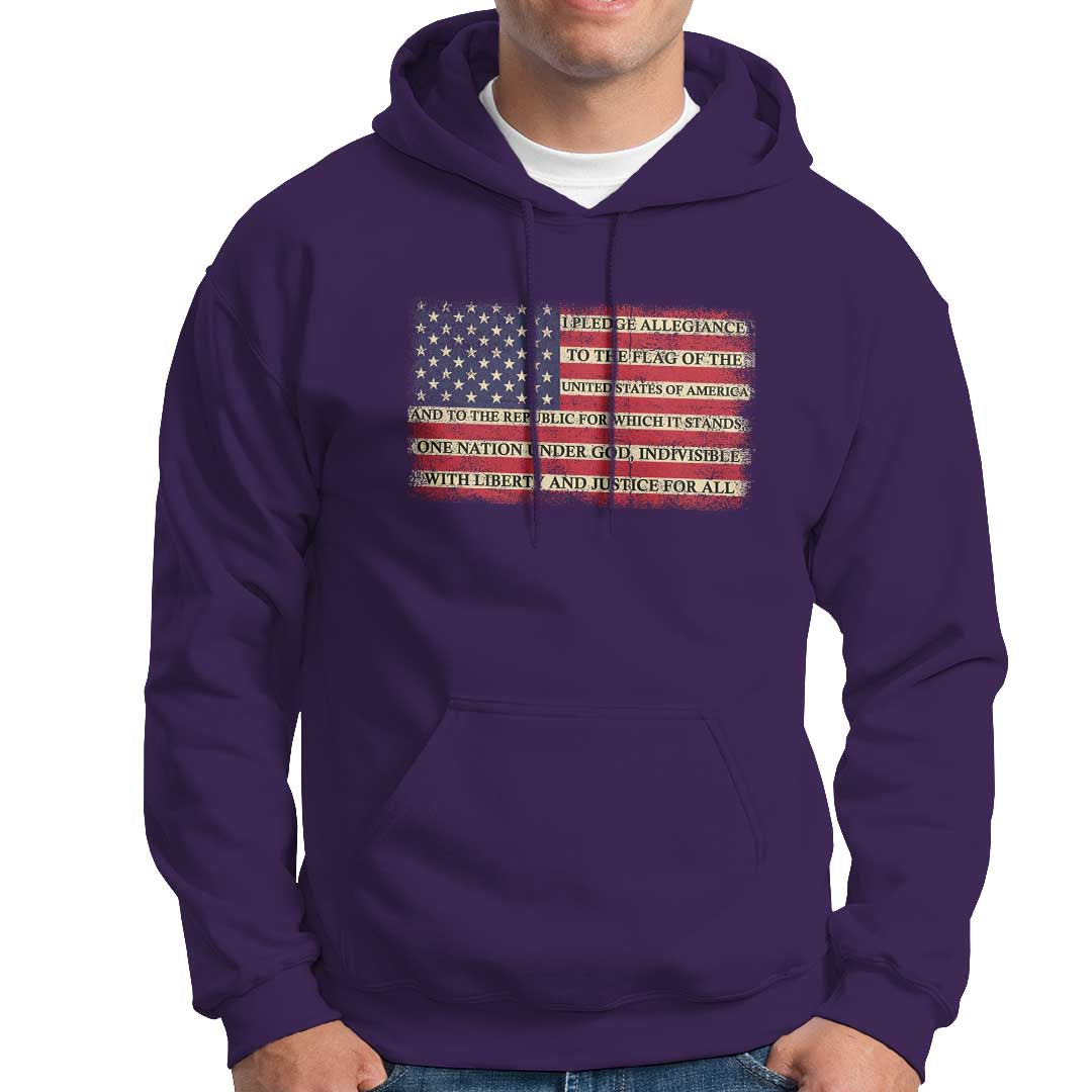 American Patriotic Hoodie I Pledge Allegiance To The Flag Of The USA One Nation Under God TS02