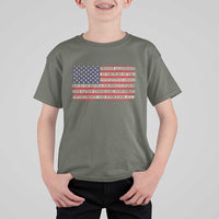 Pledge of Allegiance USA Flag Vintage Patriotic Graphic T Shirt For Kid One Nation Under God Liberty and Justice for All