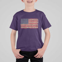 Pledge of Allegiance USA Flag Vintage Patriotic Graphic T Shirt For Kid One Nation Under God Liberty and Justice for All