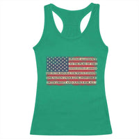 Pledge of Allegiance USA Flag Vintage Patriotic Graphic Racerback Tank Top One Nation Under God Liberty and Justice for All