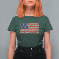 Pledge of Allegiance USA Flag Vintage Patriotic Graphic T Shirt For Women One Nation Under God Liberty and Justice for All