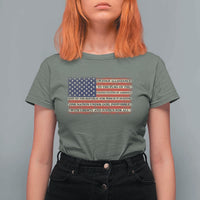 Pledge of Allegiance USA Flag Vintage Patriotic Graphic T Shirt For Women One Nation Under God Liberty and Justice for All