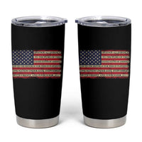 Pledge of Allegiance USA Flag Vintage Patriotic Graphic Tumbler Cup One Nation Under God Liberty and Justice for All