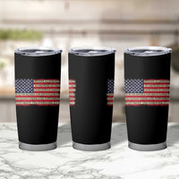 Pledge of Allegiance USA Flag Vintage Patriotic Graphic Tumbler Cup One Nation Under God Liberty and Justice for All
