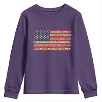 Pledge of Allegiance USA Flag Vintage Patriotic Graphic Youth Sweatshirt One Nation Under God Liberty and Justice for All