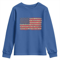 Pledge of Allegiance USA Flag Vintage Patriotic Graphic Youth Sweatshirt One Nation Under God Liberty and Justice for All