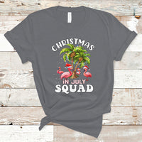 Christmas in July T Shirt Christmas in July Squad Pink Flamingo Funny Xmas Matching - Wonder Print Shop