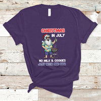Christmas in July T Shirt Christmas Christmas In July No Milk And Cookies Just Beer And BBQ - Wonder Print Shop