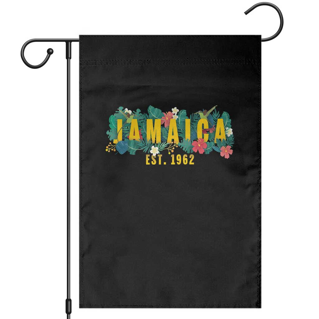 Jamaica Est 1962 Tropical Independence Garden Flag Doctor Bird and Hibiscus Botanical Travel Souvenir