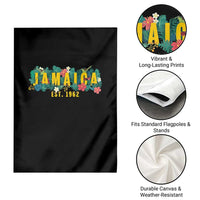 Jamaica Est 1962 Tropical Independence Garden Flag Doctor Bird and Hibiscus Botanical Travel Souvenir