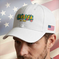Jamaica Est 1962 Tropical Independence Baseball Cap Doctor Bird and Hibiscus Botanical Travel Souvenir