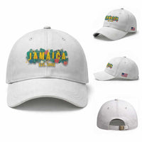Jamaica Est 1962 Tropical Independence Baseball Cap Doctor Bird and Hibiscus Botanical Travel Souvenir