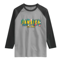 Jamaica Est 1962 Tropical Independence Raglan Shirt Doctor Bird and Hibiscus Botanical Travel Souvenir