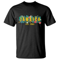 Jamaica Est 1962 Tropical Independence T Shirt Doctor Bird and Hibiscus Botanical Travel Souvenir TS02