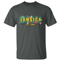 Jamaica Est 1962 Tropical Independence T Shirt Doctor Bird and Hibiscus Botanical Travel Souvenir TS02
