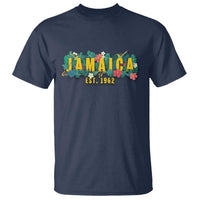 Jamaica Est 1962 Tropical Independence T Shirt Doctor Bird and Hibiscus Botanical Travel Souvenir TS02