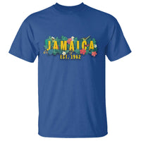 Jamaica Est 1962 Tropical Independence T Shirt Doctor Bird and Hibiscus Botanical Travel Souvenir TS02