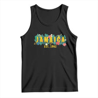 Jamaica Est 1962 Tropical Independence Tank Top Doctor Bird and Hibiscus Botanical Travel Souvenir