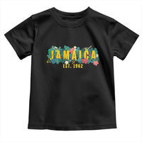 Jamaica Est 1962 Tropical Independence Toddler T Shirt Doctor Bird and Hibiscus Botanical Travel Souvenir