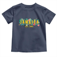 Jamaica Est 1962 Tropical Independence Toddler T Shirt Doctor Bird and Hibiscus Botanical Travel Souvenir