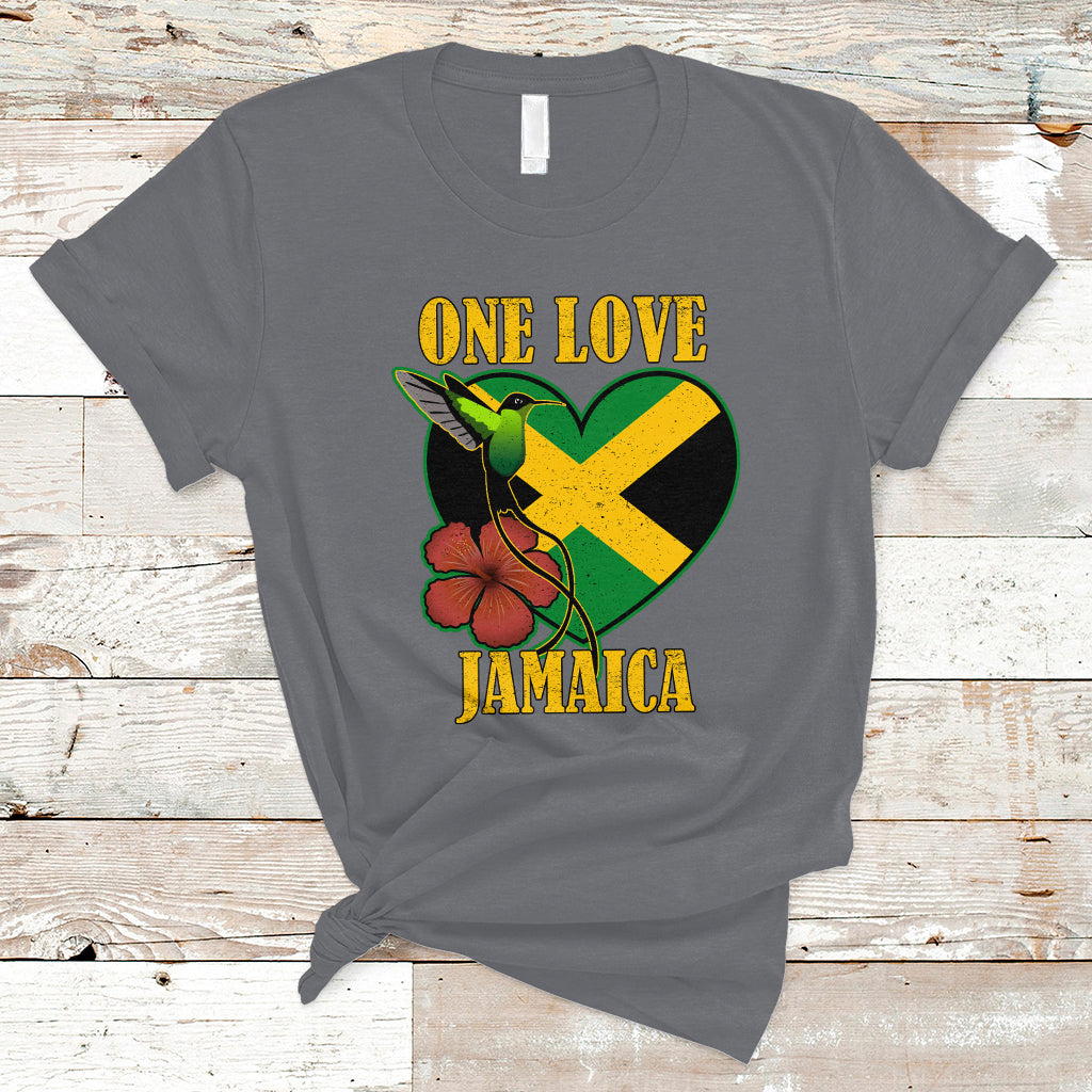 Jamaica T Shirt One Love Jamaica Flag Jamaican Caribbean Love Jamaica Reggae - Wonder Print Shop