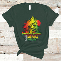 Jamaica T Shirt Jamaica Travel Luggage Passport No Kids Jamaican Reggae - Wonder Print Shop