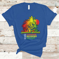Jamaica T Shirt Jamaica Travel Luggage Passport No Kids Jamaican Reggae - Wonder Print Shop