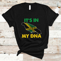 Jamaica T Shirt It's In My DNA Proud Jamaican Flag Map Jamaica Reggae - Wonder Print Shop