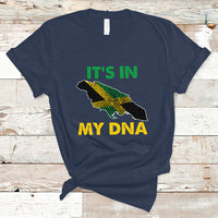 Jamaica T Shirt It's In My DNA Proud Jamaican Flag Map Jamaica Reggae - Wonder Print Shop