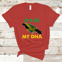 Jamaica T Shirt It's In My DNA Proud Jamaican Flag Map Jamaica Reggae - Wonder Print Shop
