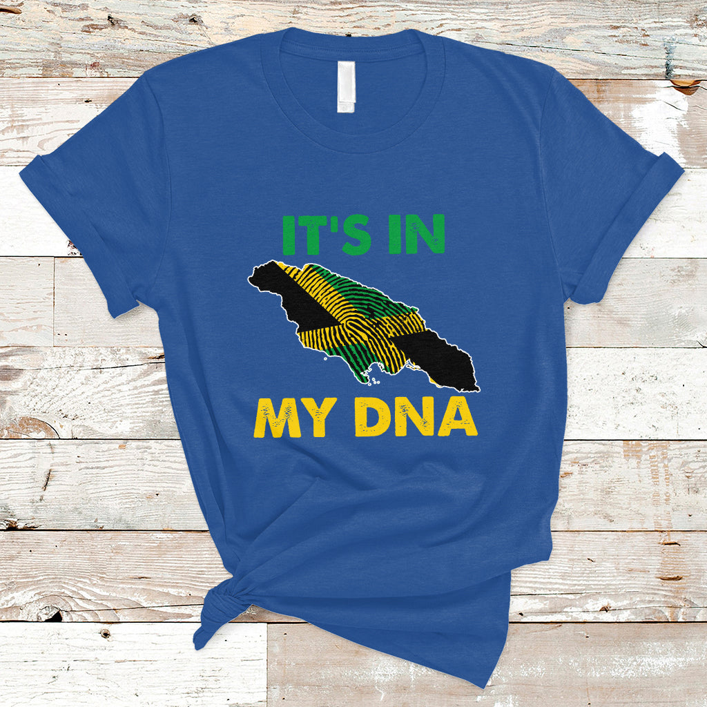 Jamaica T Shirt It's In My DNA Proud Jamaican Flag Map Jamaica Reggae - Wonder Print Shop