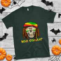 Jamaica T Shirt Wah Gwaan Jamaican Skull Pride Jamaica Flag Reggae Vacation - Wonder Print Shop