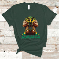 Jamaica T Shirt Jamaican Black Girls Melanin Queen Jamaica Flag Hair Womens - Wonder Print Shop