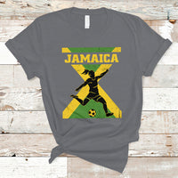 Jamaica Women Football T Shirt Jamaican Flag Girls Soccer Futbol Fan Lover - Wonder Print Shop