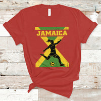 Jamaica Women Football T Shirt Jamaican Flag Girls Soccer Futbol Fan Lover - Wonder Print Shop