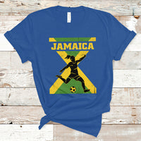 Jamaica Women Football T Shirt Jamaican Flag Girls Soccer Futbol Fan Lover - Wonder Print Shop