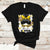 Childhood Cancer Awareness T Shirt Mom Of A Warrior Messy Bun Gold Ribbon Support Squad - Wonder Print Shop