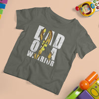 Childhood Cancer Awareness T Shirt For Kid In This Family Nobody Fights Alone Gold Ribbon Support Squad - Wonder Print Shop