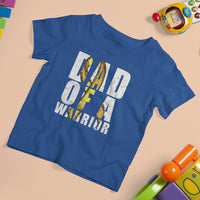 Childhood Cancer Awareness T Shirt For Kid In This Family Nobody Fights Alone Gold Ribbon Support Squad - Wonder Print Shop
