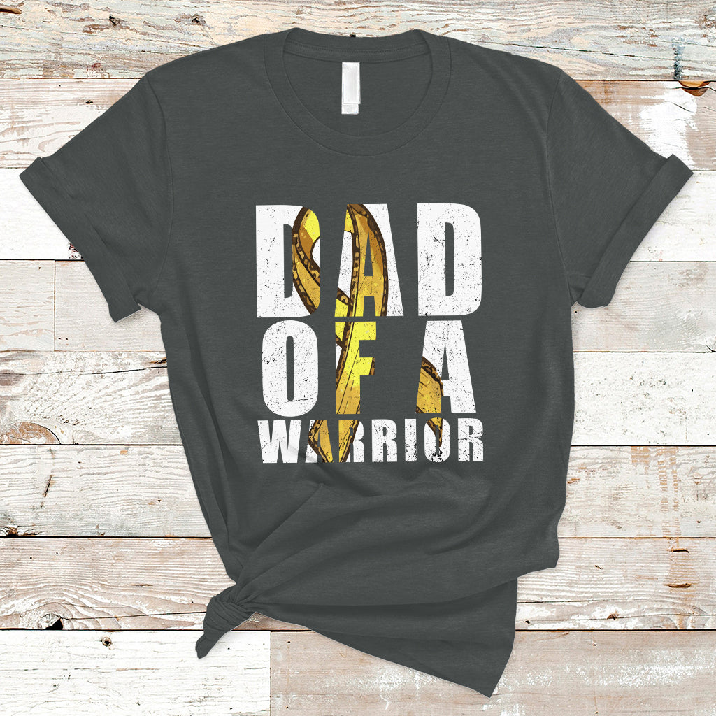 Childhood Cancer Awareness T Shirt In This Family Nobody Fights Alone Gold Ribbon Support Squad - Wonder Print Shop