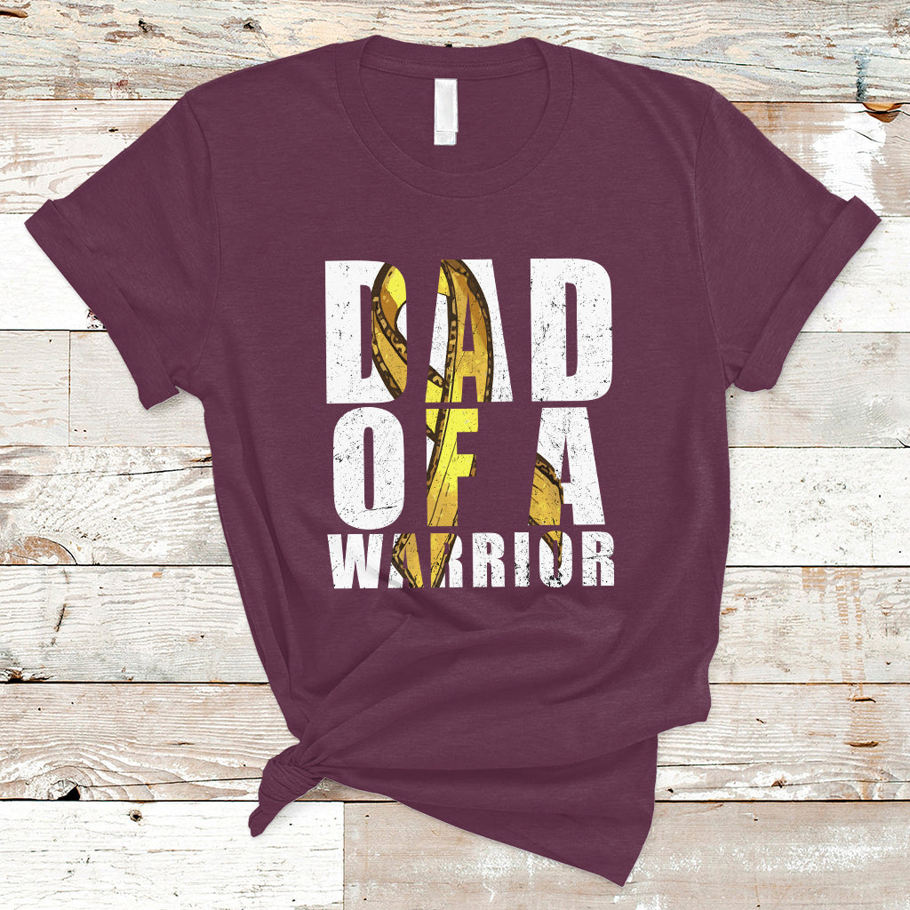 Childhood Cancer Awareness T Shirt In This Family Nobody Fights Alone Gold Ribbon Support Squad - Wonder Print Shop