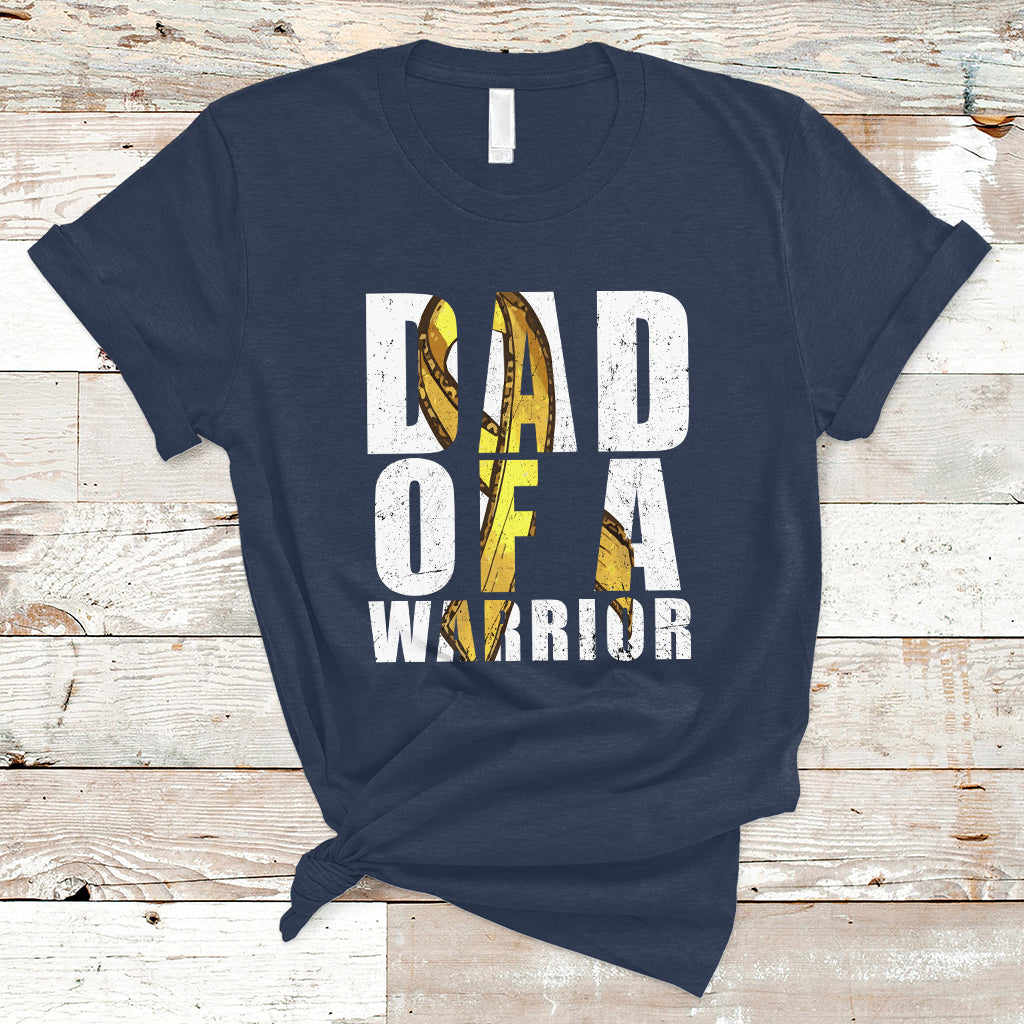 Childhood Cancer Awareness T Shirt In This Family Nobody Fights Alone Gold Ribbon Support Squad - Wonder Print Shop