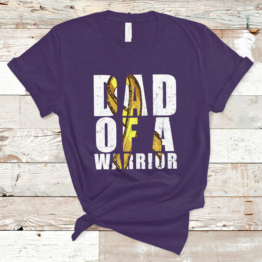 Childhood Cancer Awareness T Shirt In This Family Nobody Fights Alone Gold Ribbon Support Squad - Wonder Print Shop