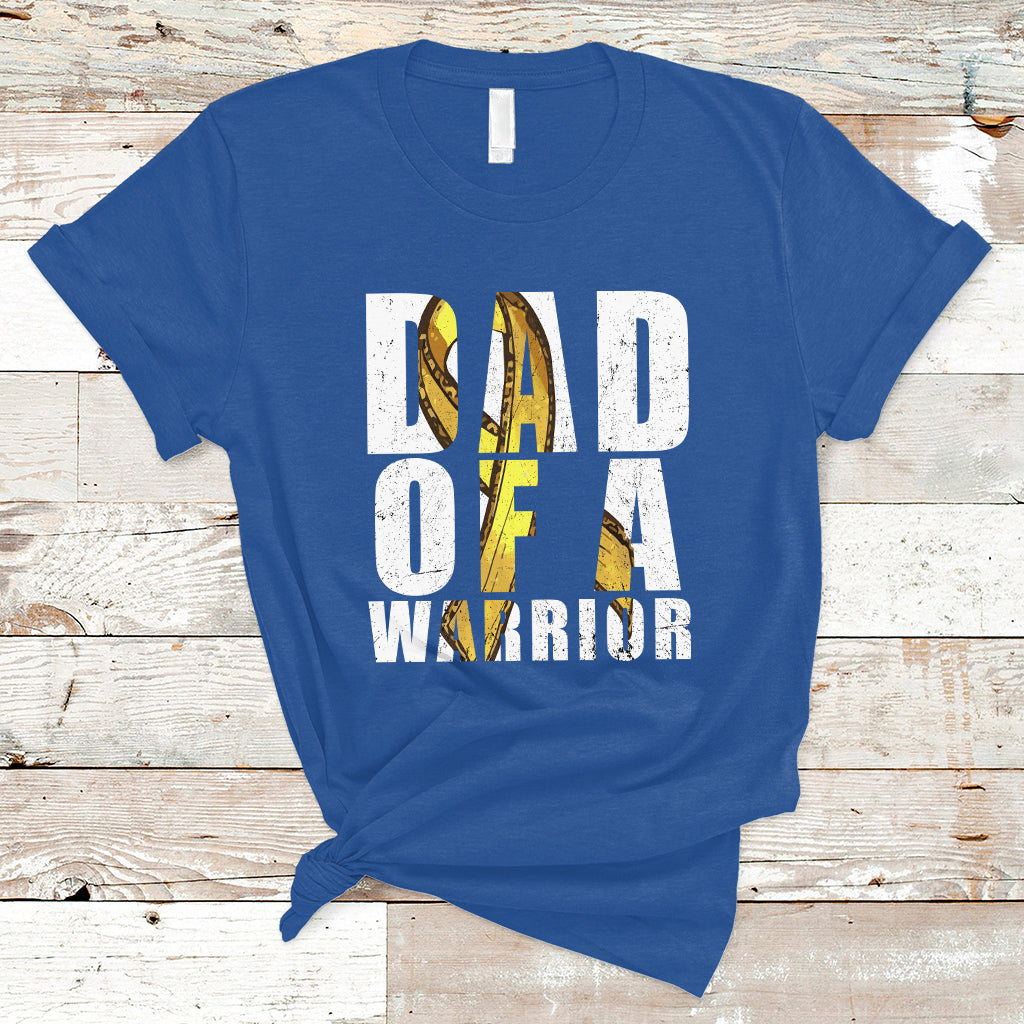 Childhood Cancer Awareness T Shirt In This Family Nobody Fights Alone Gold Ribbon Support Squad - Wonder Print Shop