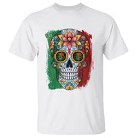 Sugar Skull Mexican Flag T Shirt Viva Mexico Hispanic Heritage Month - Wonder Print Shop
