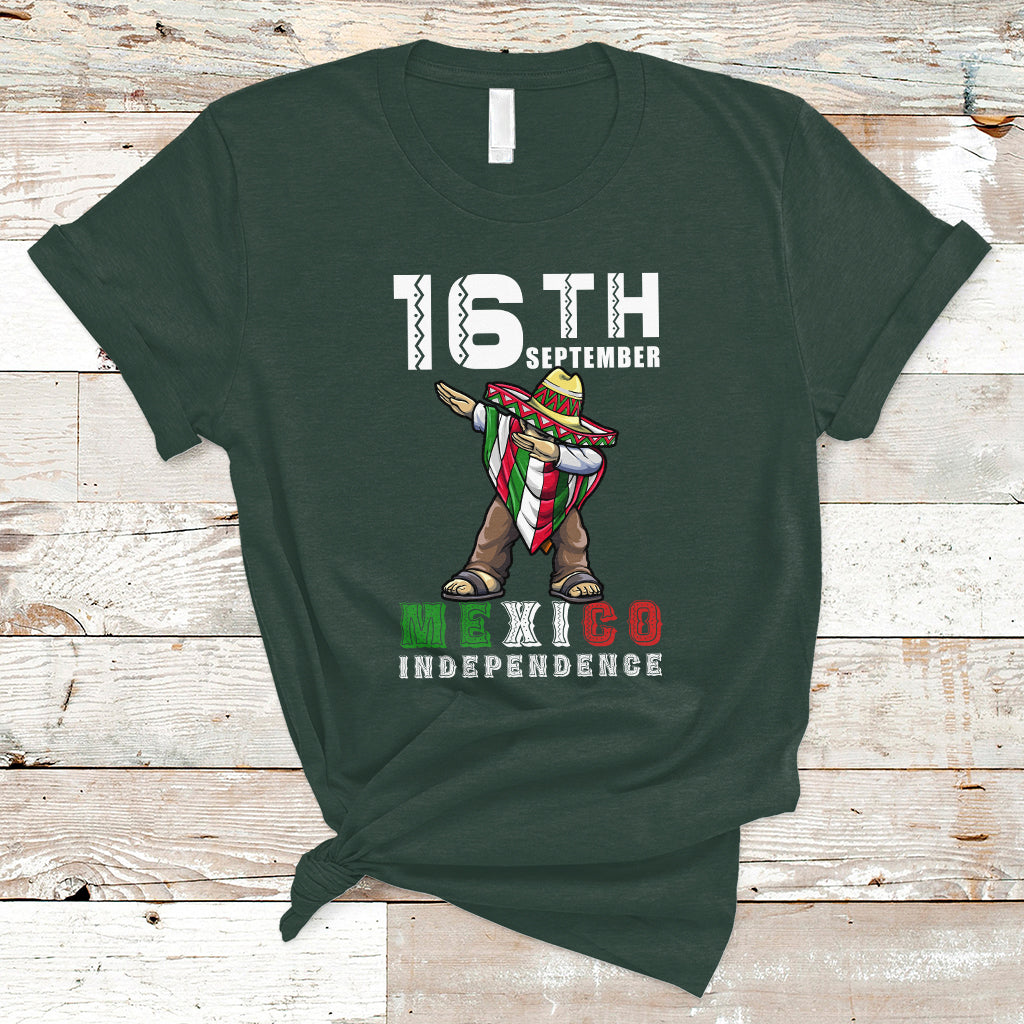 Mexican Independence Day T Shirt Dabbing Celebrate 16th September Viva Mexico Latino Hispanic Heritage - Wonder Print Shop