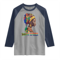 South Africa Pride Raglan Shirt Black African Woman