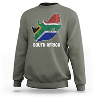 South Africa Pride Sweatshirt South African Flag Map - Wonder Print Shop