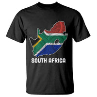 South Africa Pride T Shirt South African Flag Map - Wonder Print Shop