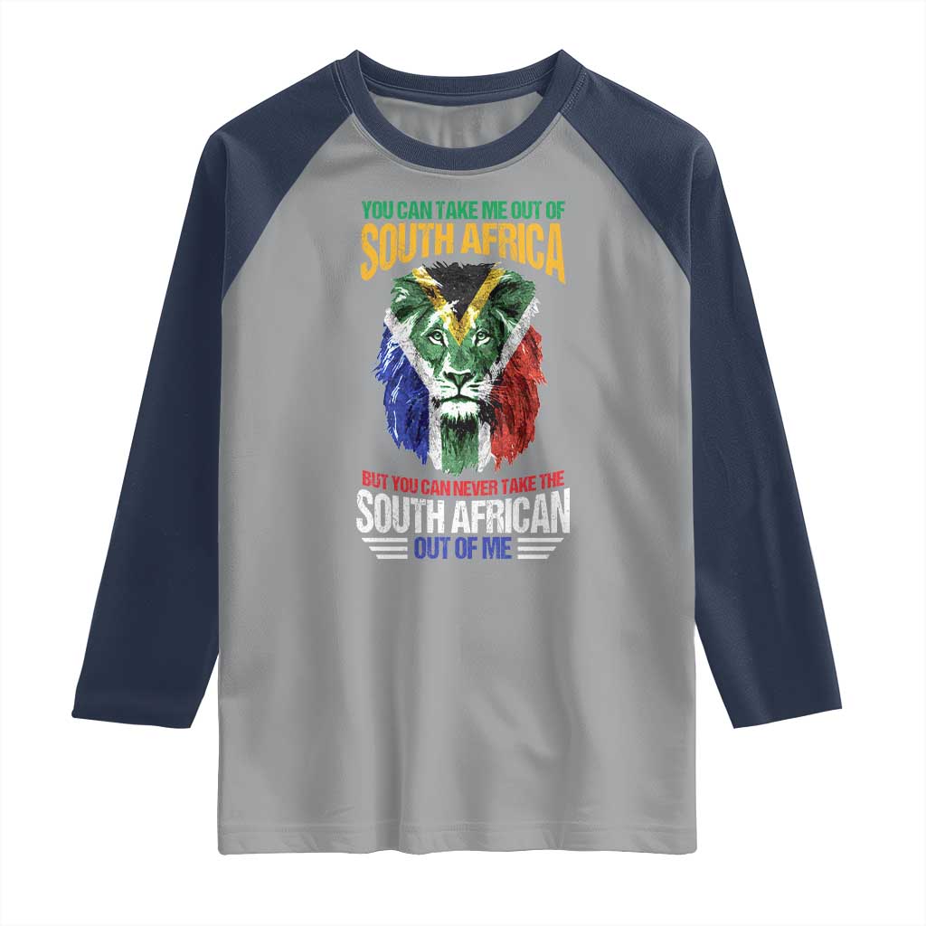 South Africa Pride Raglan Shirt You Can Never Take The South African Out Of Me